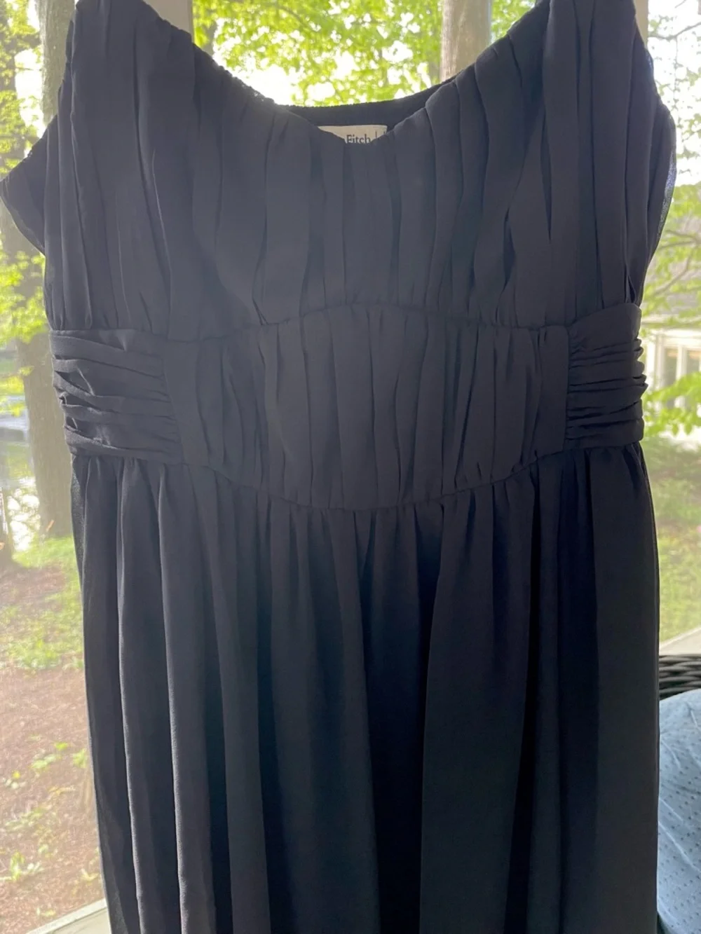 Abercrombie & Fitch Black Sleeveless Chiffon Maxi Dress